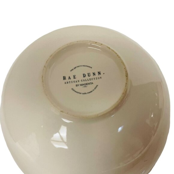 Rae Dunn Ceramic Bowl WhiteArtisan Collection Dash By Magenta 4" x 8" - Picture 5 of 8